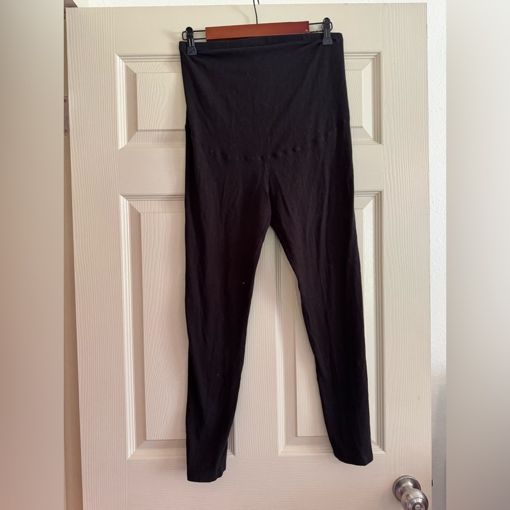 Black Maternity Cotton Leggings